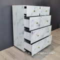 Vetro di marmo bianco 5 cassetto mobile MDF